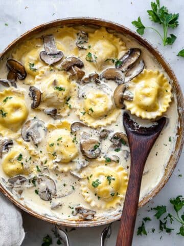 Creamy Mushroom Ravioli Recipe