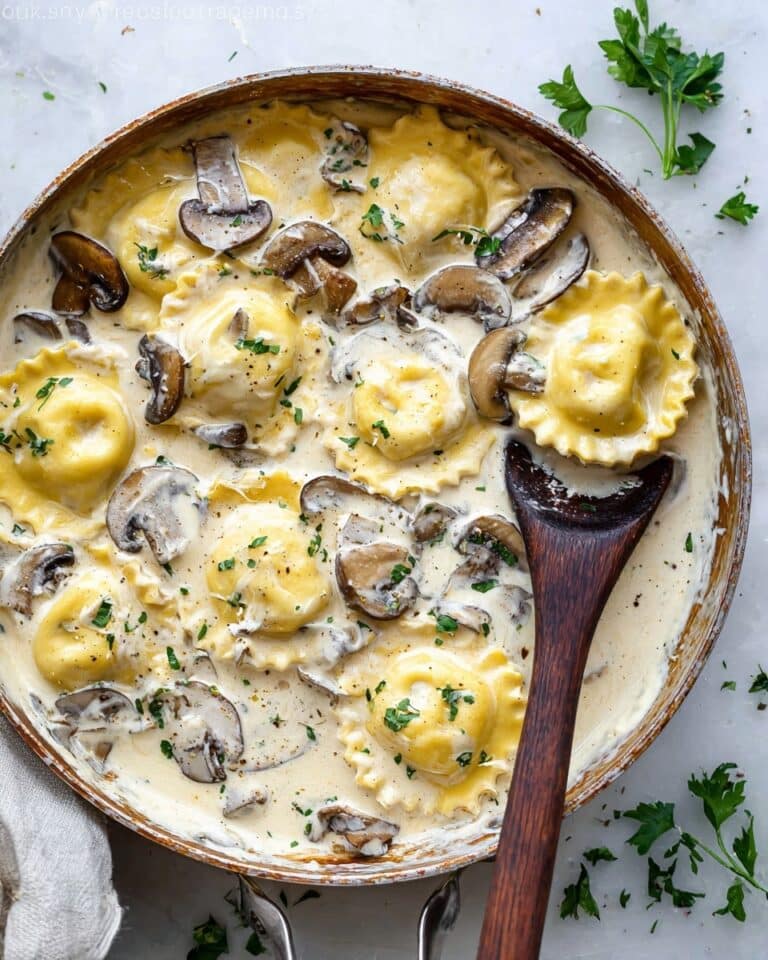 Creamy Mushroom Ravioli Recipe