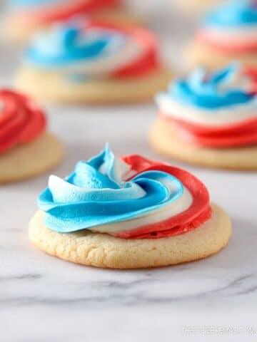 Red, White, and Blue Swirl Cookies Recipe