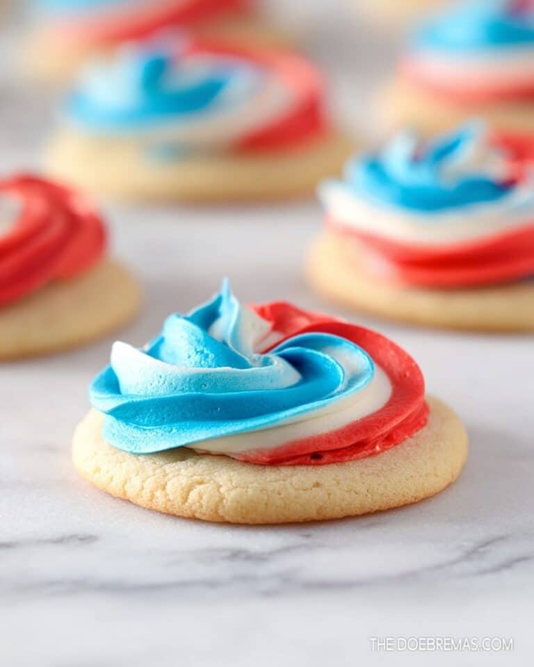 Red, White, and Blue Swirl Cookies Recipe