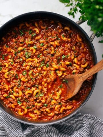 Creamy Hamburger Helper with Cheddar and Tomatoes Recipe
