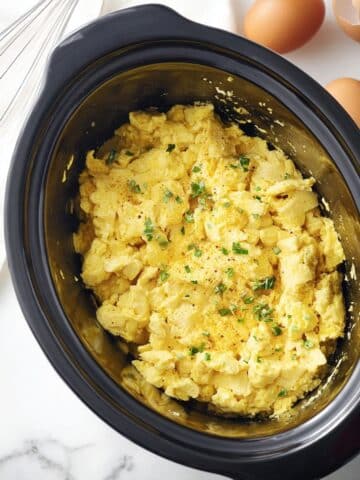 Slow Cooker Scrambled Eggs Recipe