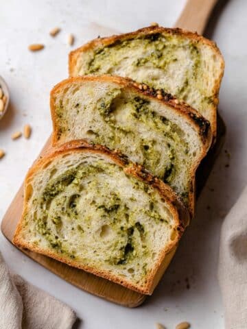 Cheesy Braided Pesto Bread Recipe