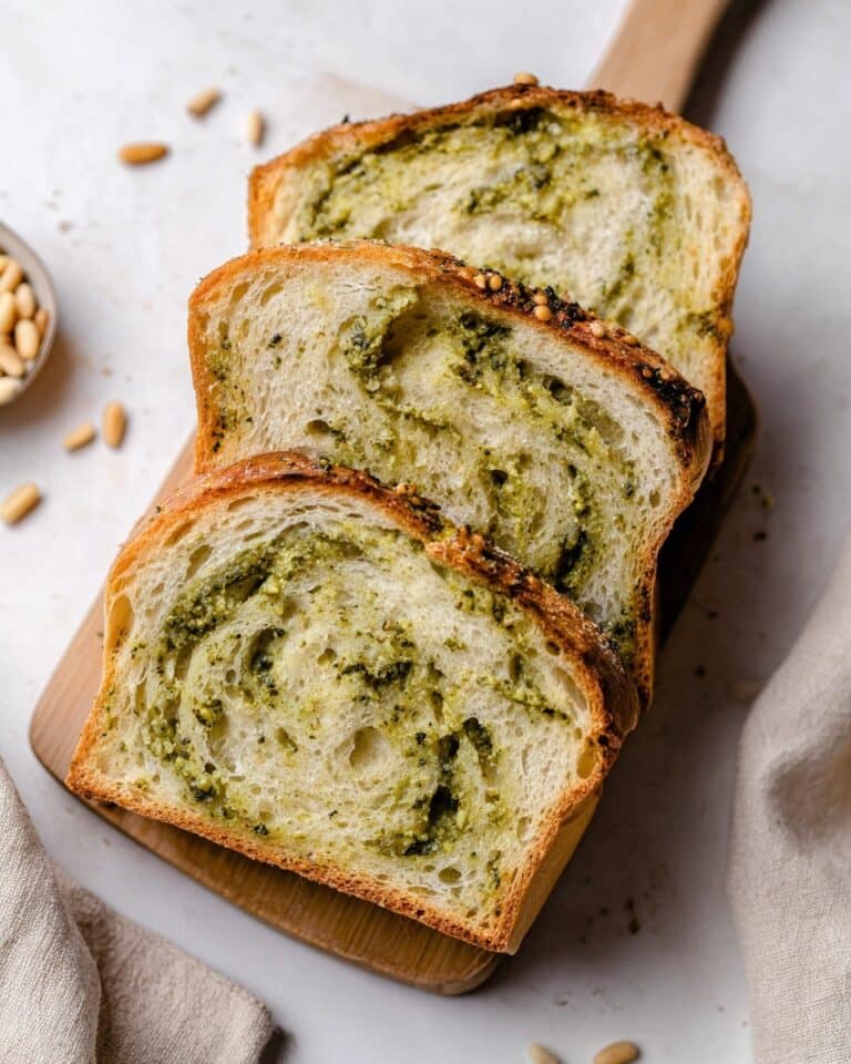 Cheesy Braided Pesto Bread Recipe