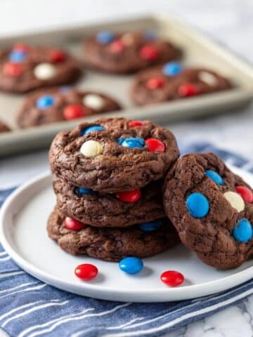 Chewy Patriotic Brownie Cookies Recipe