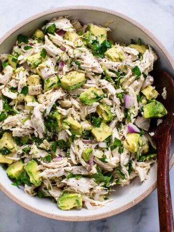 Shredded Chicken Salad with Avocado Recipe