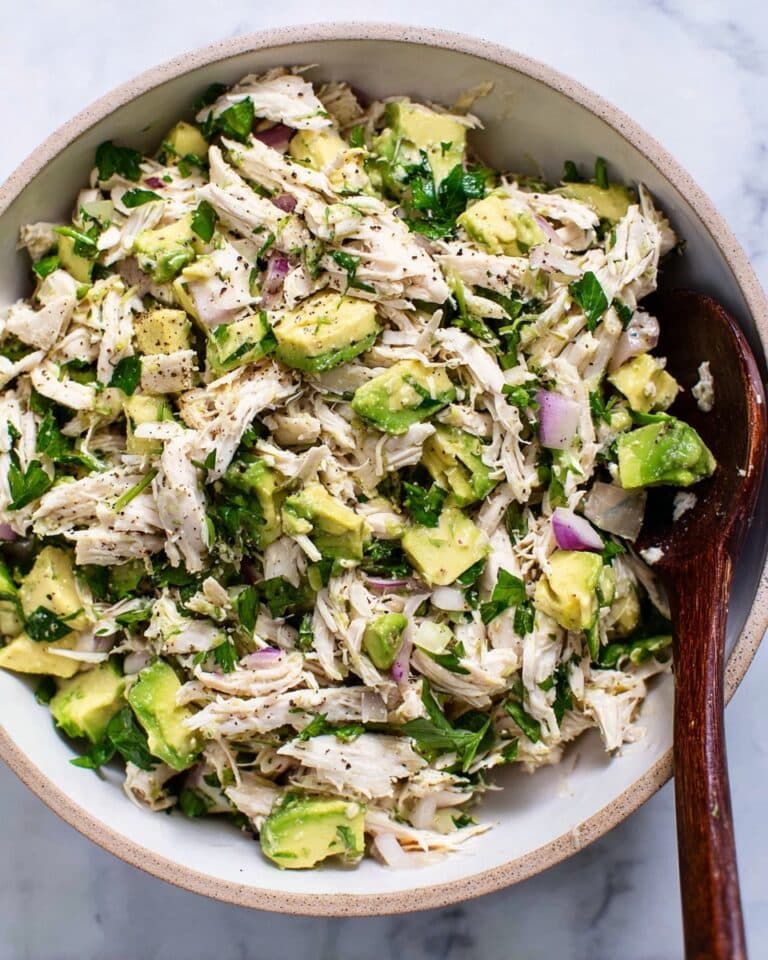 Shredded Chicken Salad with Avocado Recipe