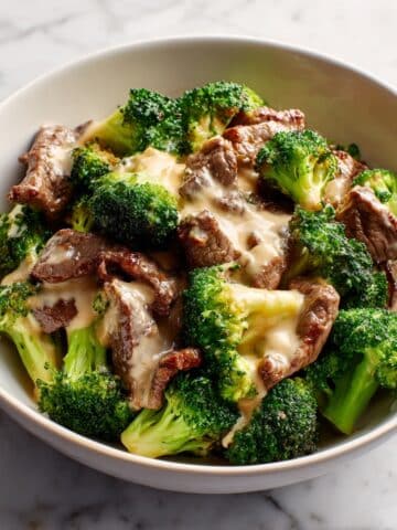 Broccoli and Beef in Garlic Butter Cream Sauce Recipe