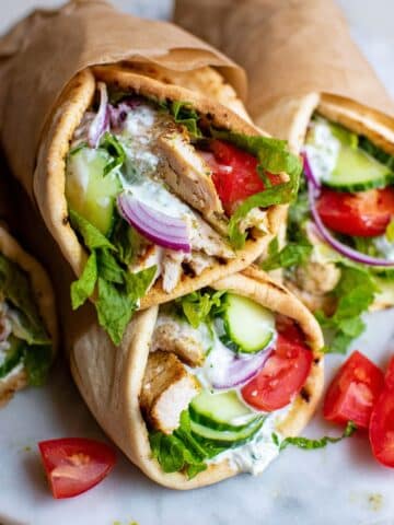 Greek Chicken Gyros with Tzatziki Sauce Recipe