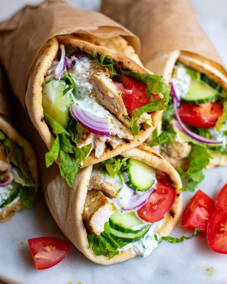 Greek Chicken Gyros with Tzatziki Sauce Recipe