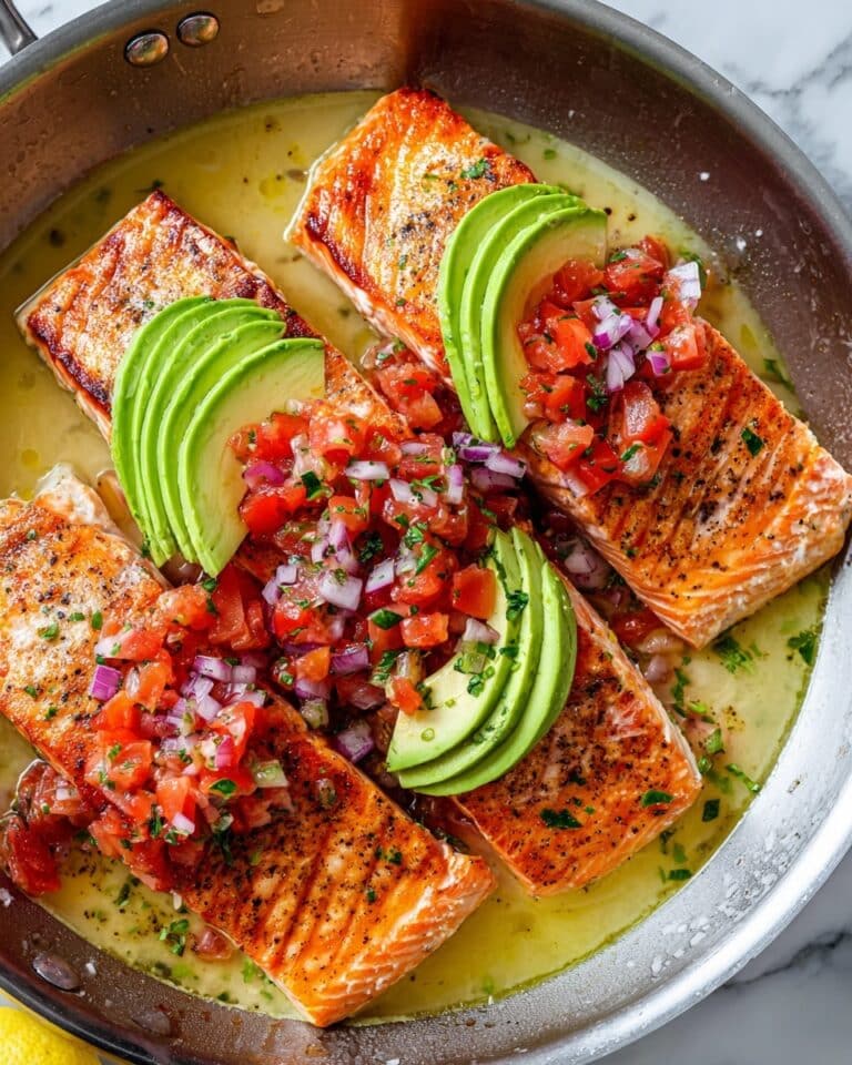 Salmon with Tomato Salsa and Avocado Recipe
