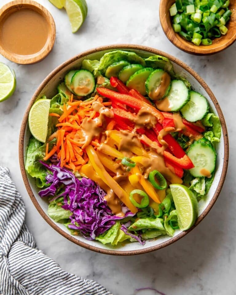 Crunchy Romaine Salad with Almond Dressing Recipe