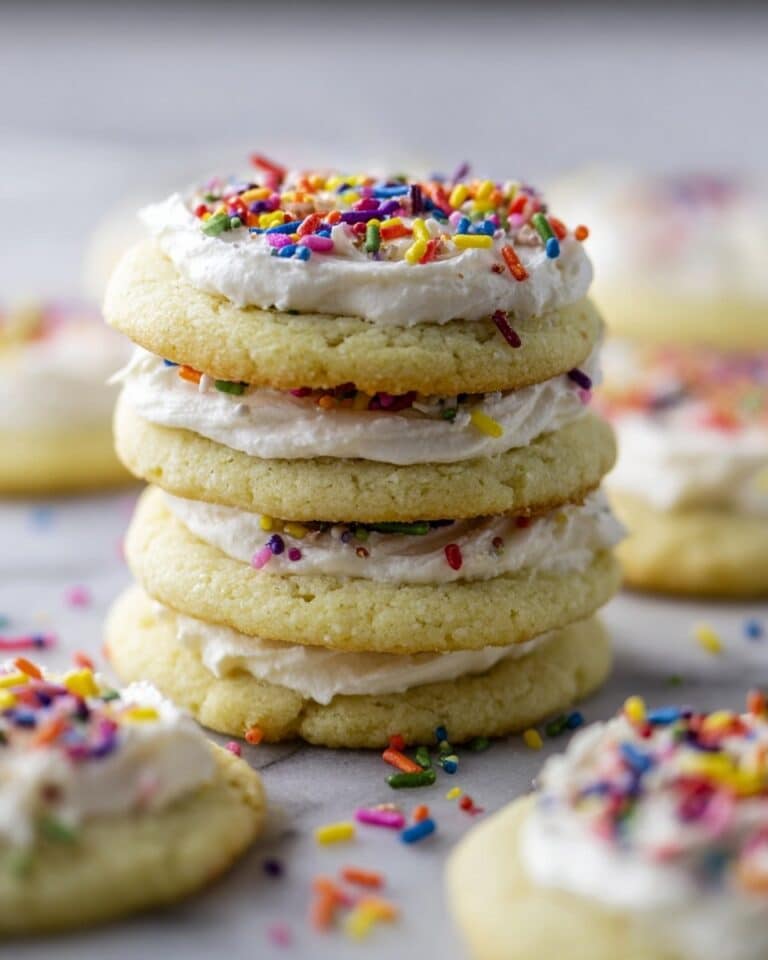 Soft Sugar Cookies with Creamy Almond Frosting Recipe