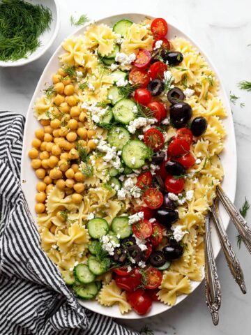 Chickpea Pasta Salad with Dill Yogurt Sauce Recipe
