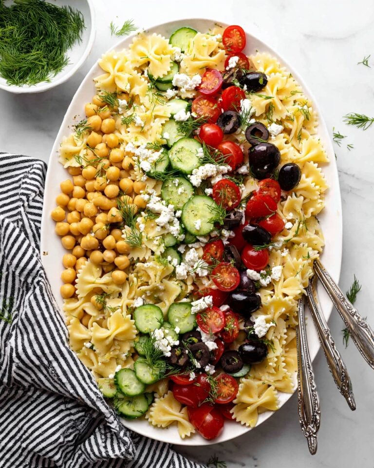 Chickpea Pasta Salad with Dill Yogurt Sauce Recipe