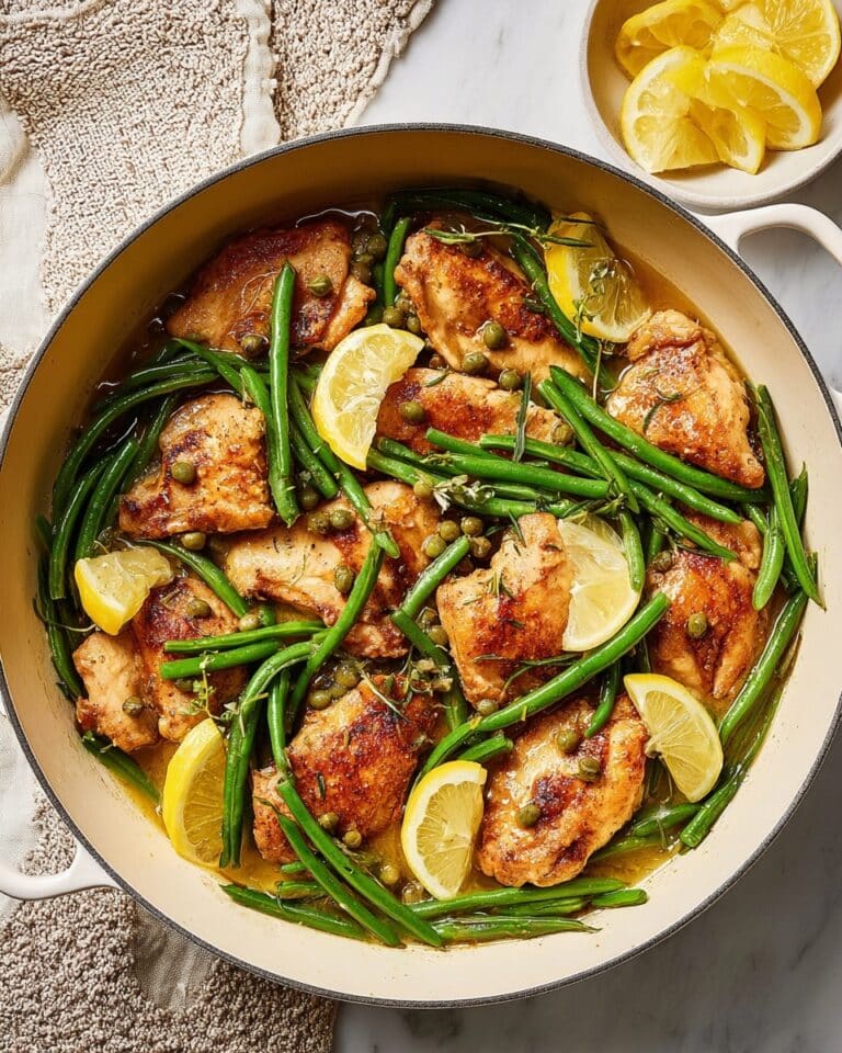 One-Pan Lemon Chicken and Green Beans Recipe