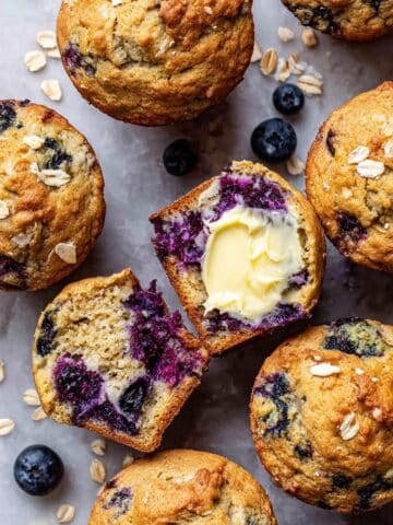 Blueberry Oatmeal Muffins Recipe