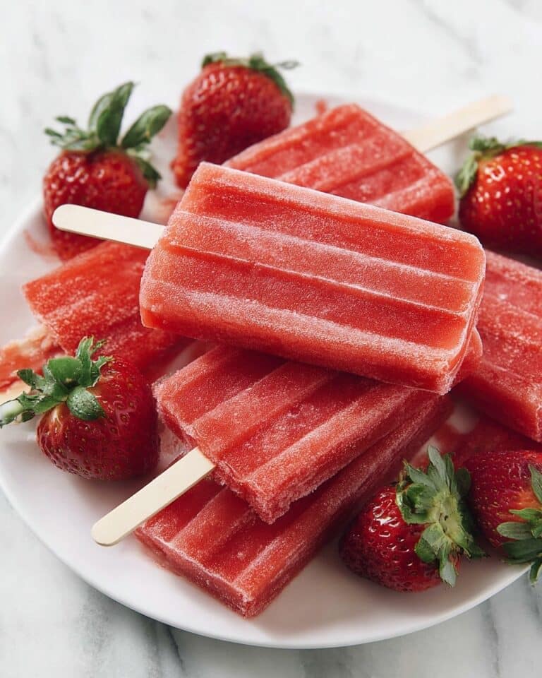Homemade Strawberry Popsicles Recipe