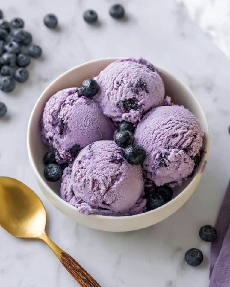 Homemade Blueberry Ice Cream Recipe
