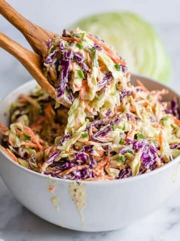 Not-Too-Sweet Creamy Coleslaw Recipe