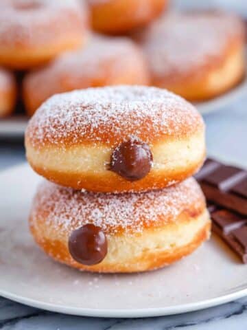 Chocolate Custard Filled Donuts Recipe