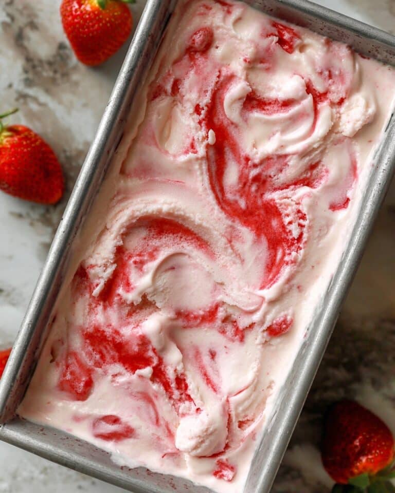 Easiest No Churn Strawberry Ice Cream Recipe