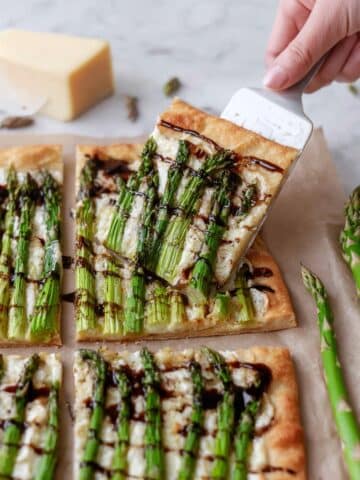 Asparagus Tart with Gruyère and Balsamic Drizzle Recipe