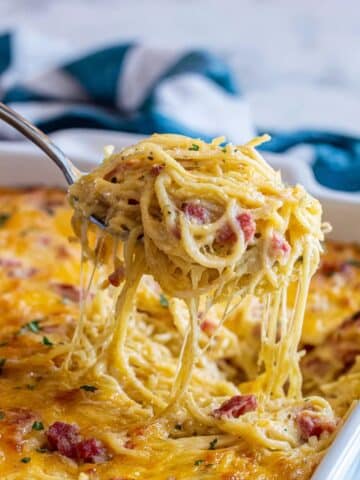 Creamy Rotel Chicken Spaghetti Casserole Recipe