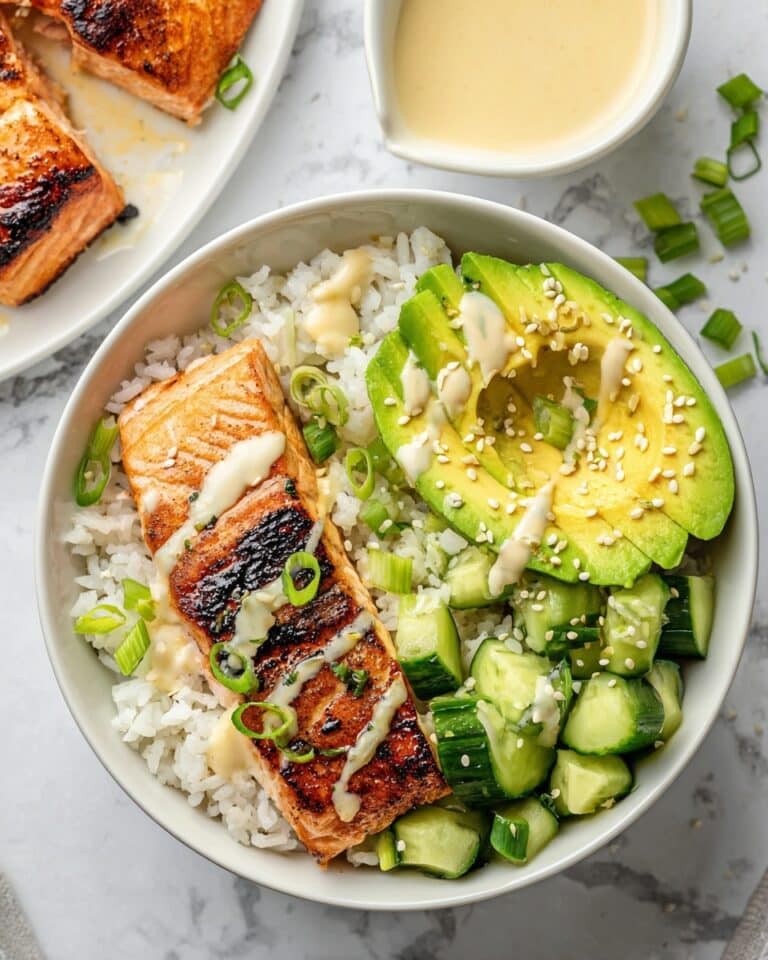 Teriyaki Salmon Bowl with Creamy Wasabi Mayo Recipe