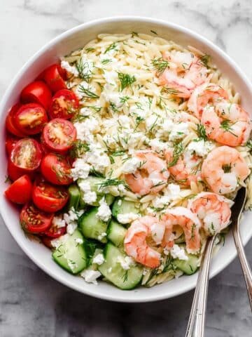 Shrimp Orzo Salad with Feta and Herbs Recipe