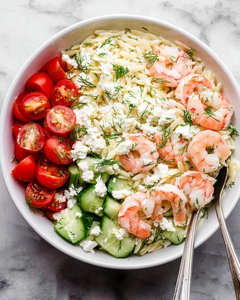 Shrimp Orzo Salad with Feta and Herbs Recipe