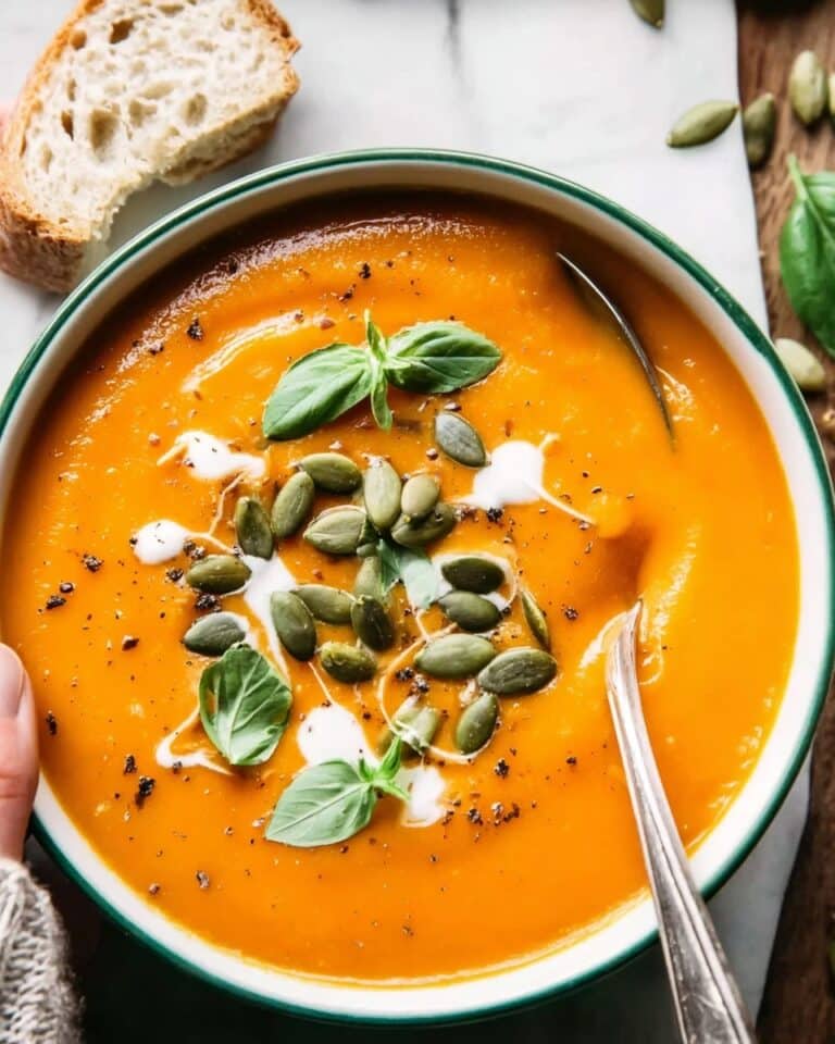 Butternut Squash and Apple Soup with Cream and Spices Recipe