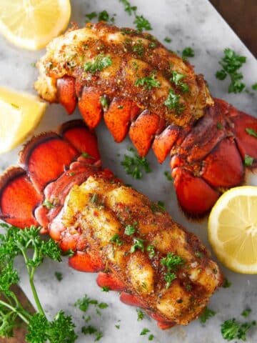 Baked Lobster Tails with Garlic Butter and Parsley Recipe