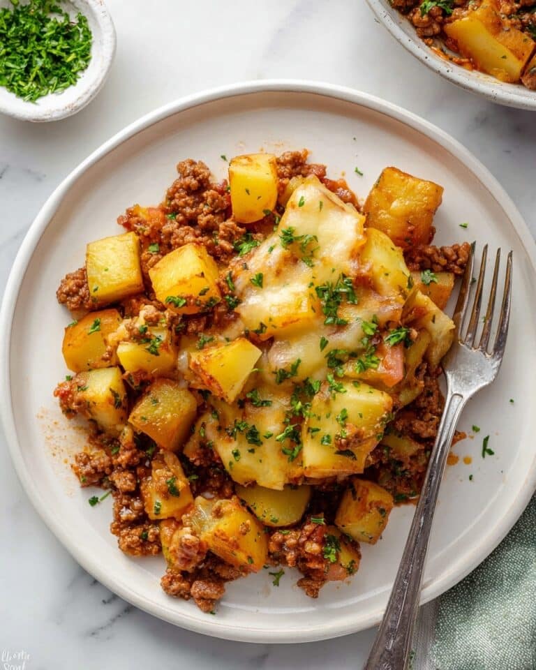 Cheesy Ground Beef and Potatoes Recipe