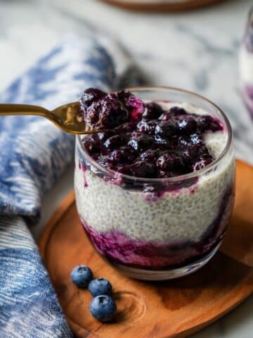 Earl Grey Chia Pudding with Wild Blueberry Compote Recipe