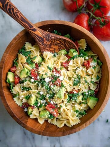 Mediterranean Pasta Salad with Arugula and Feta Recipe