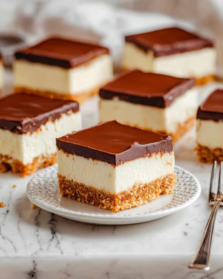Cheesecake Bars with Chocolate Ganache Recipe