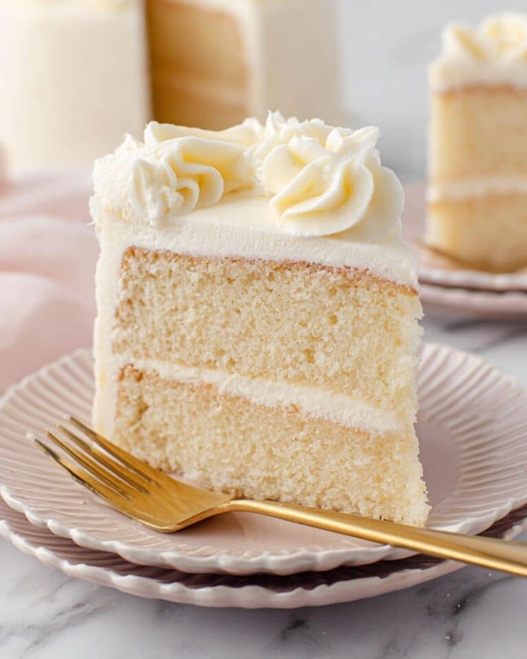 Vanilla Cake with Vanilla Buttercream Frosting Recipe