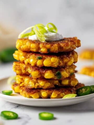 Corn Fritters with Cheddar, Jalapeños, and Green Onions Recipe