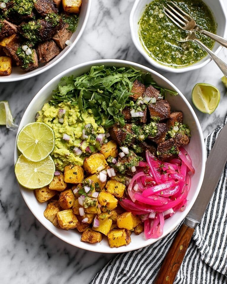 Steak and Roasted Potato Bowls with Chimichurri Recipe