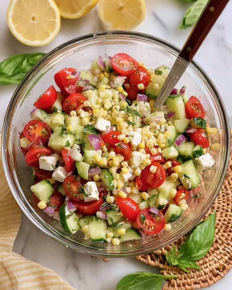 Grilled Corn and Tomato Salad with Lemon-Honey Dressing Recipe