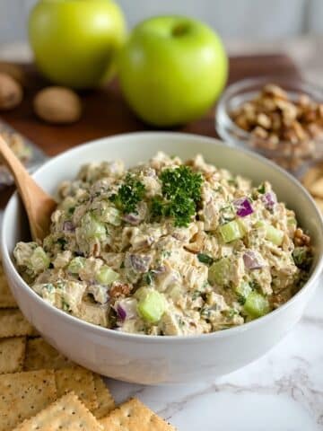 Honey Mustard Apple Chicken Salad with Mashed Chickpeas Recipe