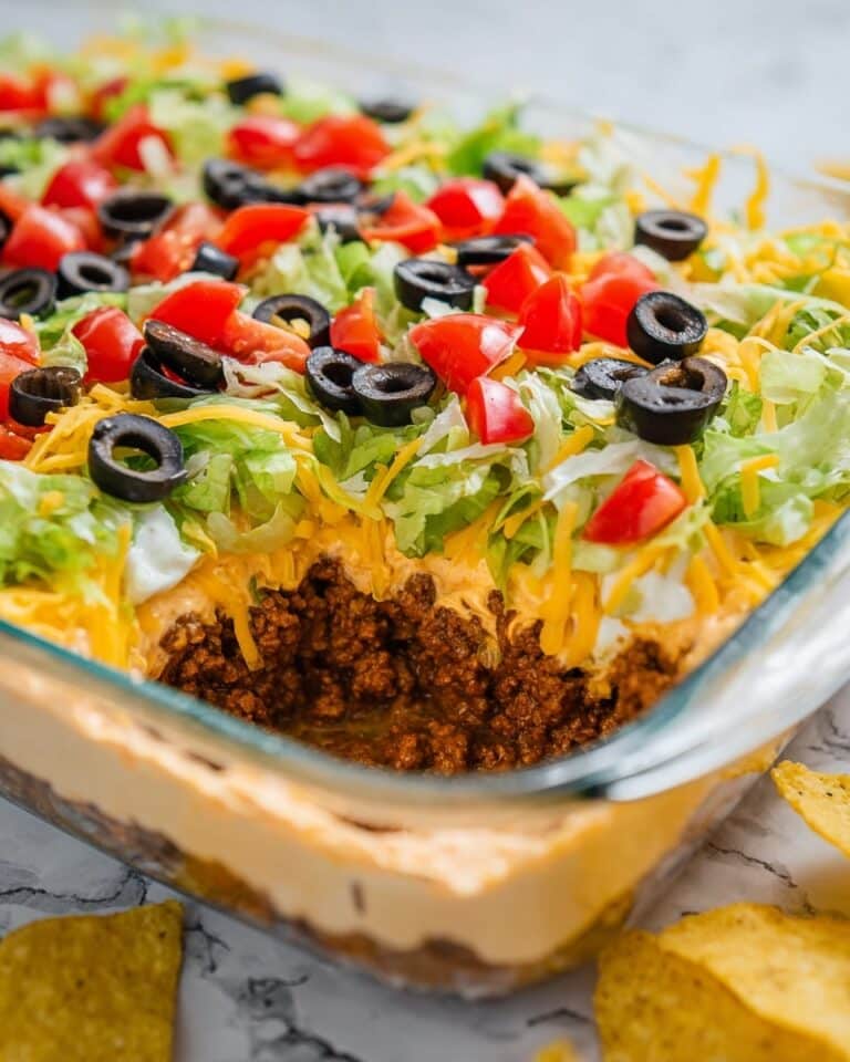Ground Beef Taco Dip Recipe