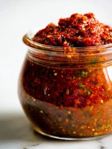 Pesto Rosso with Sun-Dried Tomatoes, Basil, and Macadamia Nuts Recipe