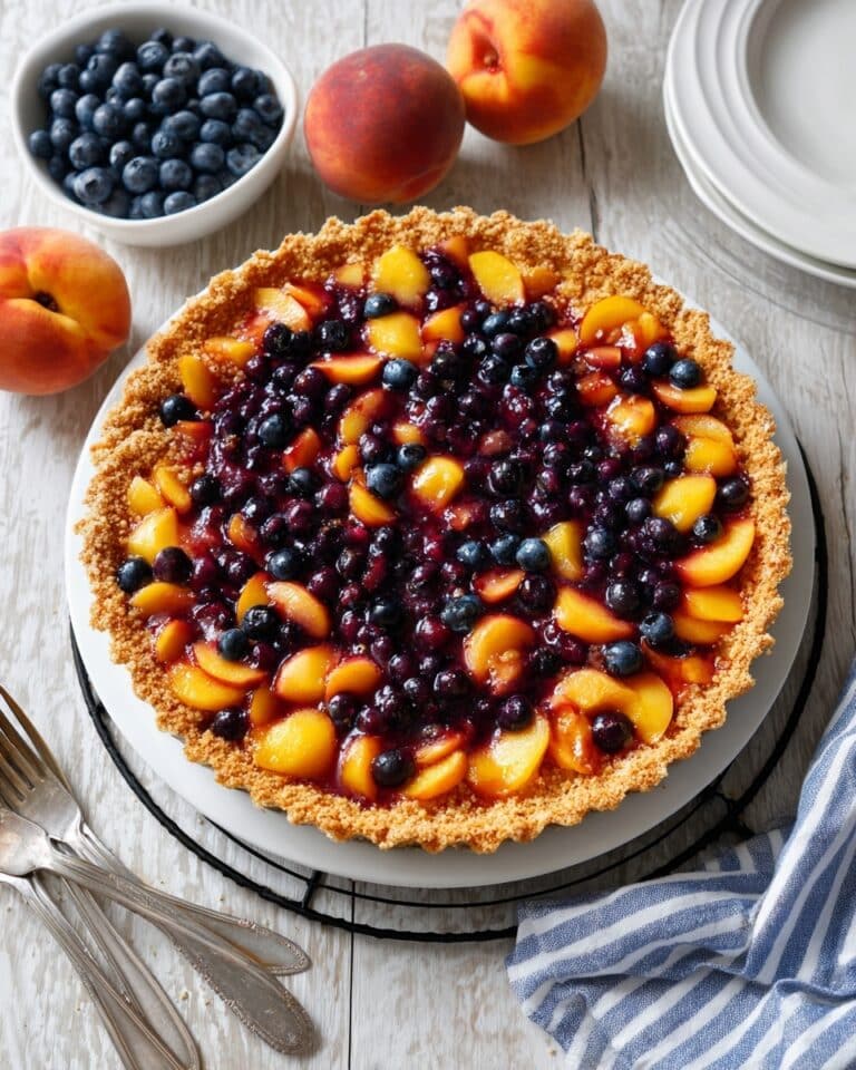 Fresh Peach and Blueberry Cobbler-Tart Recipe