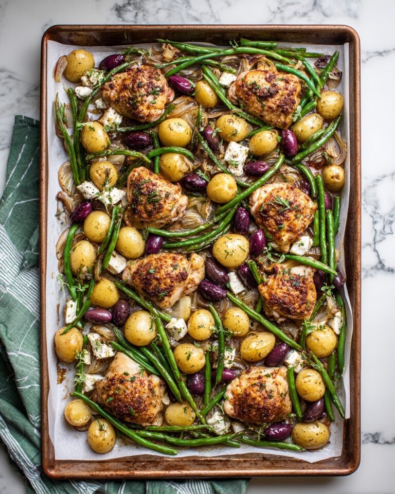 Mediterranean Lemon Chicken with Potatoes and Green Beans Recipe