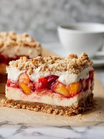 No Bake Vegan Peach Cobbler Cheesecake Recipe