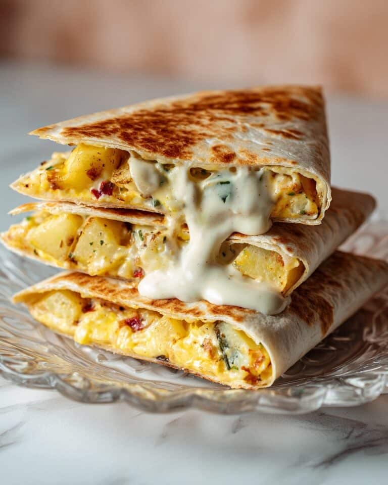 Sheet Pan Breakfast Burritos with Creamy Chipotle Sauce Recipe
