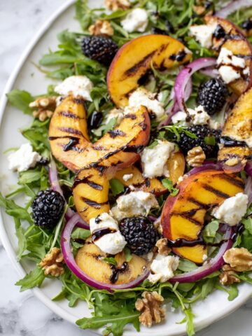 Burrata & Grilled Peach Salad Recipe