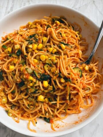 Summer Pasta with Corn, Zucchini, and Marinara Recipe